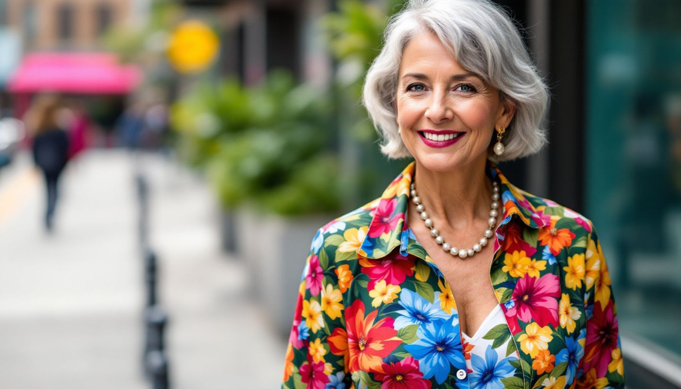 Comment les imprimés fleuris XXL redéfinissent le style des quinquagénaires